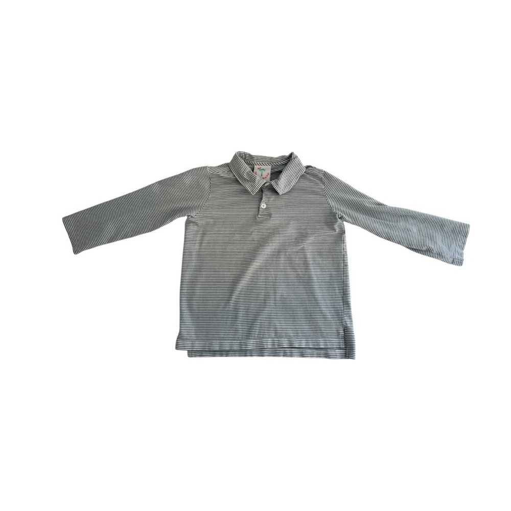 Shrimp and Grits Boys Long Sleeve Polo Boys Size 6